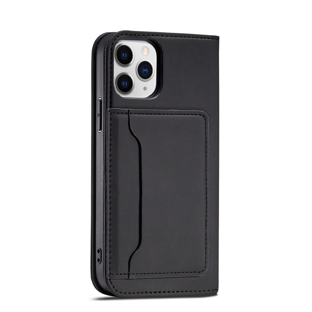 Magnetinis dėklas-piniginė iPhone 12 Pro – juodas -- iPhone 12 Pro