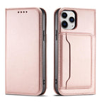 Magnetinis dėklas-piniginė iPhone 12 Pro – rožinis -- iPhone 12 Pro