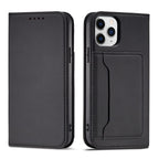Magnet Card Case dėklas-piniginė iPhone 12 Pro Max – juodas -- iPhone 12 Pro Max