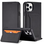 Magnet Card Case dėklas-piniginė iPhone 12 Pro Max – juodas -- iPhone 12 Pro Max