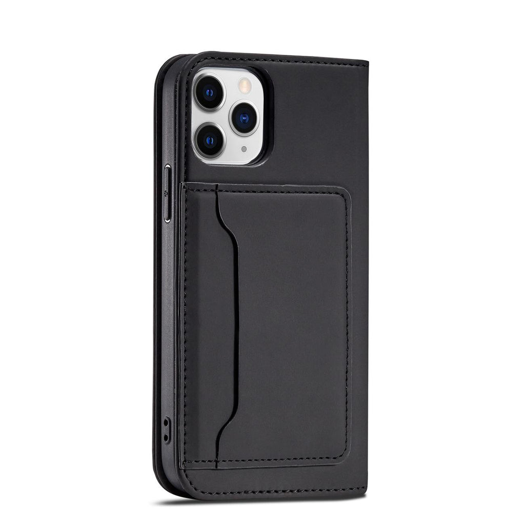Magnet Card Case dėklas-piniginė iPhone 12 Pro Max – juodas -- iPhone 12 Pro Max
