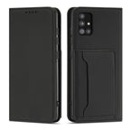 Magnet Card Case dėklas Samsung Galaxy A12 5G – juodas -- Samsung Galaxy A12