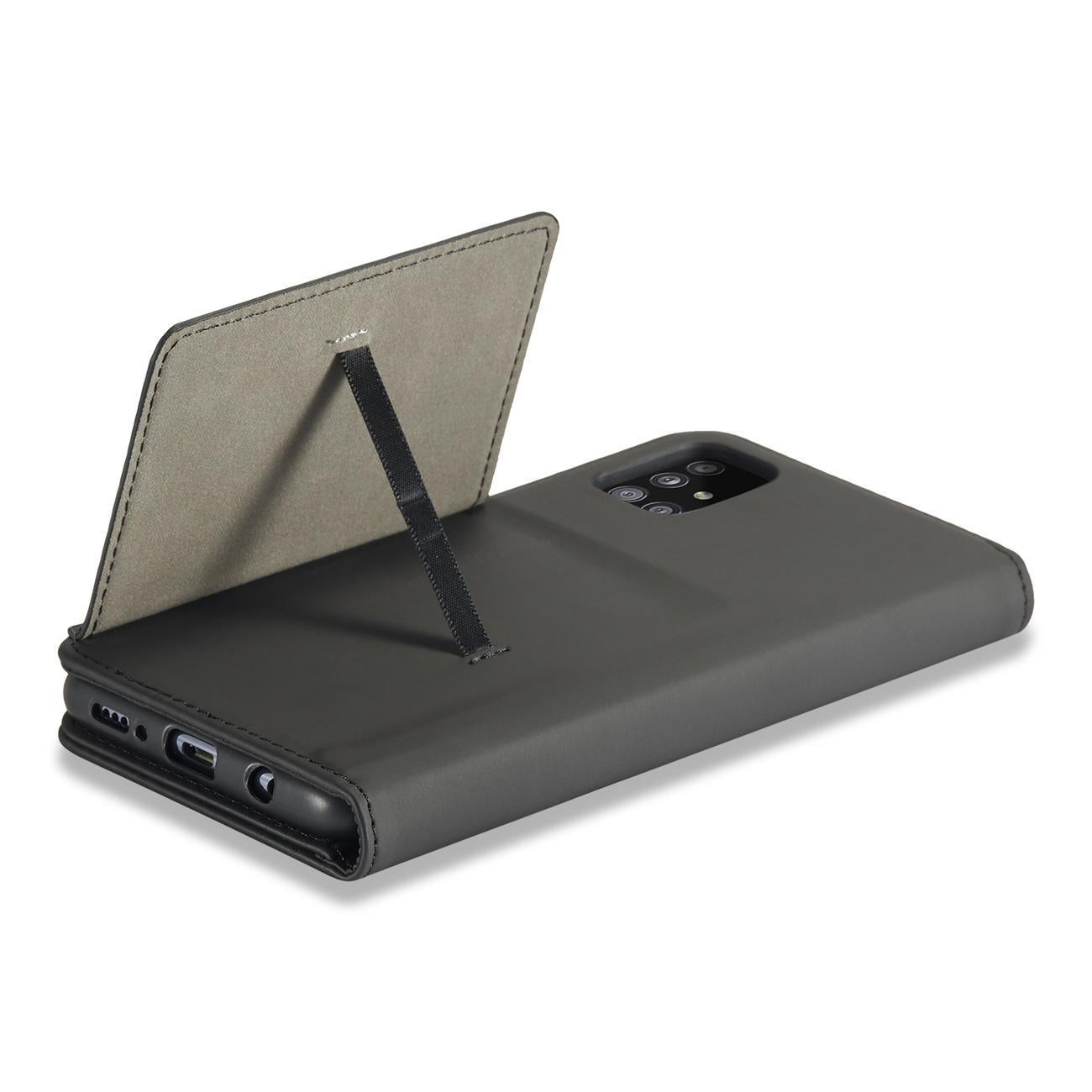 Magnet Card Case dėklas Samsung Galaxy A12 5G – juodas -- Samsung Galaxy A12