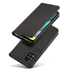 Magnet Card Case dėklas Samsung Galaxy A12 5G – juodas -- Samsung Galaxy A12