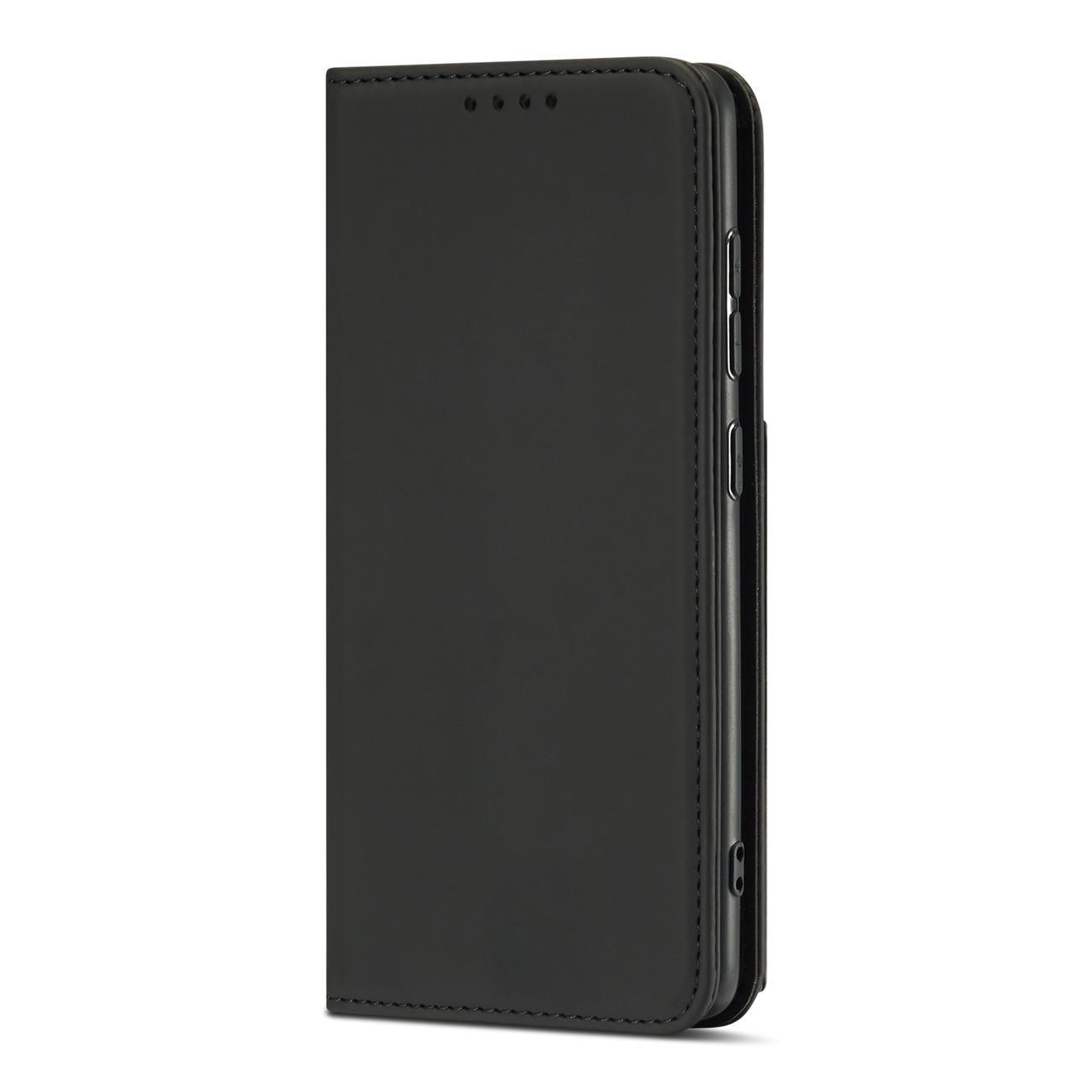 Magnet Card Case dėklas Samsung Galaxy A12 5G – juodas -- Samsung Galaxy A12