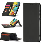 Magnet Card Case dėklas Samsung Galaxy A12 5G – juodas -- Samsung Galaxy A12
