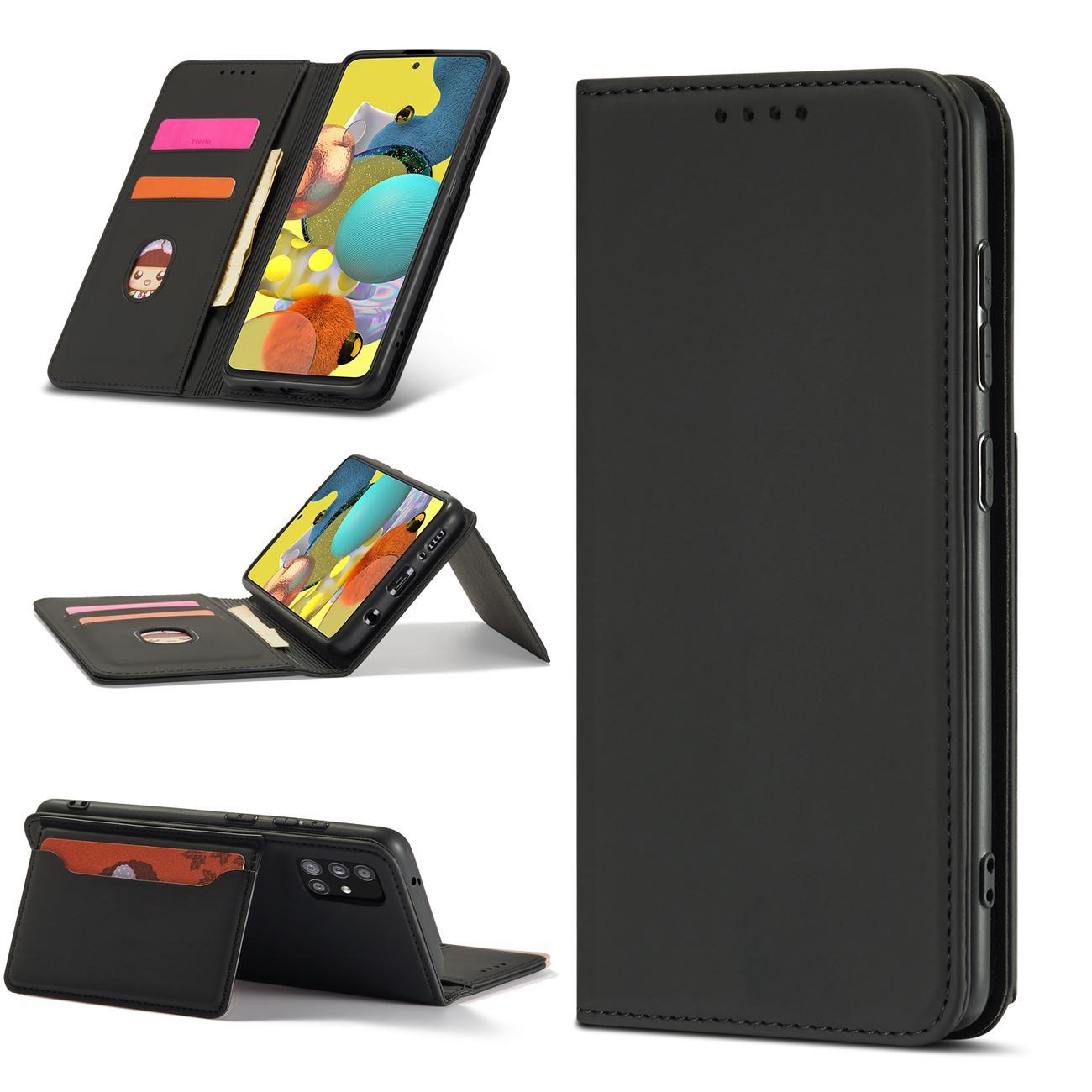 Magnet Card Case dėklas Samsung Galaxy A12 5G – juodas -- Samsung Galaxy A12