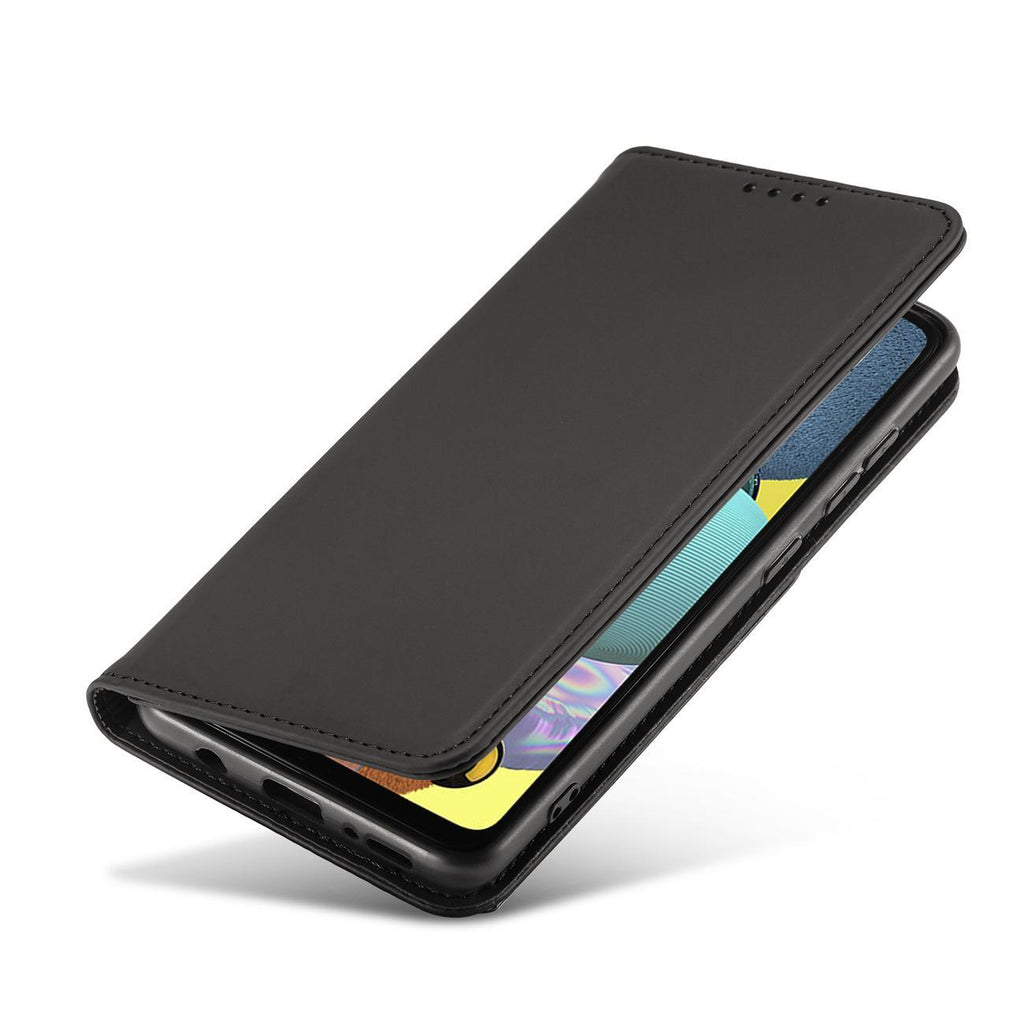 Magnet Card Case dėklas Samsung Galaxy A12 5G – juodas -- Samsung Galaxy A12