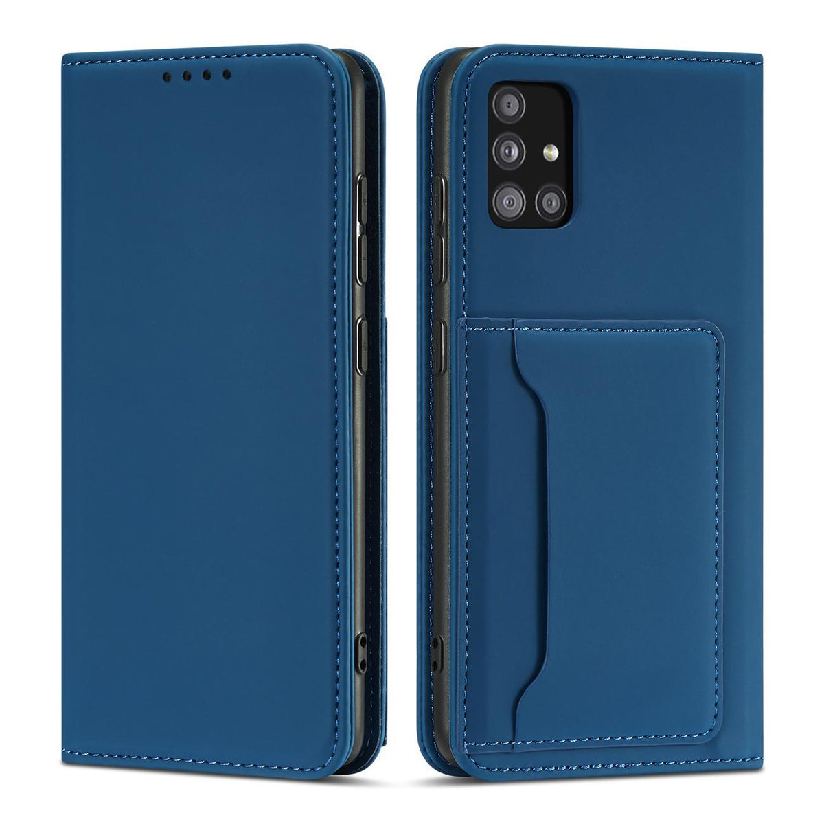 Magnetinis dėklas-piniginė Samsung Galaxy A12 5G – mėlynas -- Samsung Galaxy A12