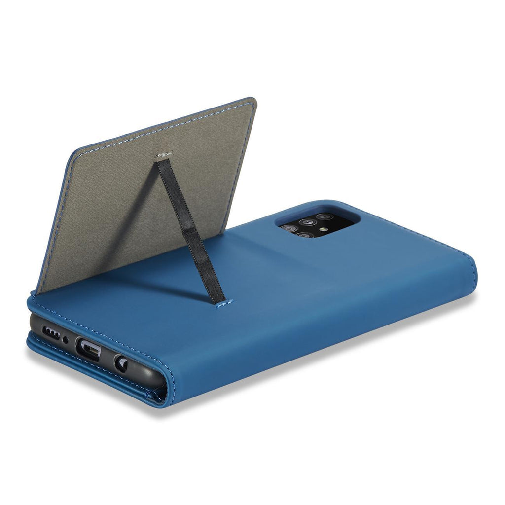 Magnetinis dėklas-piniginė Samsung Galaxy A12 5G – mėlynas -- Samsung Galaxy A12