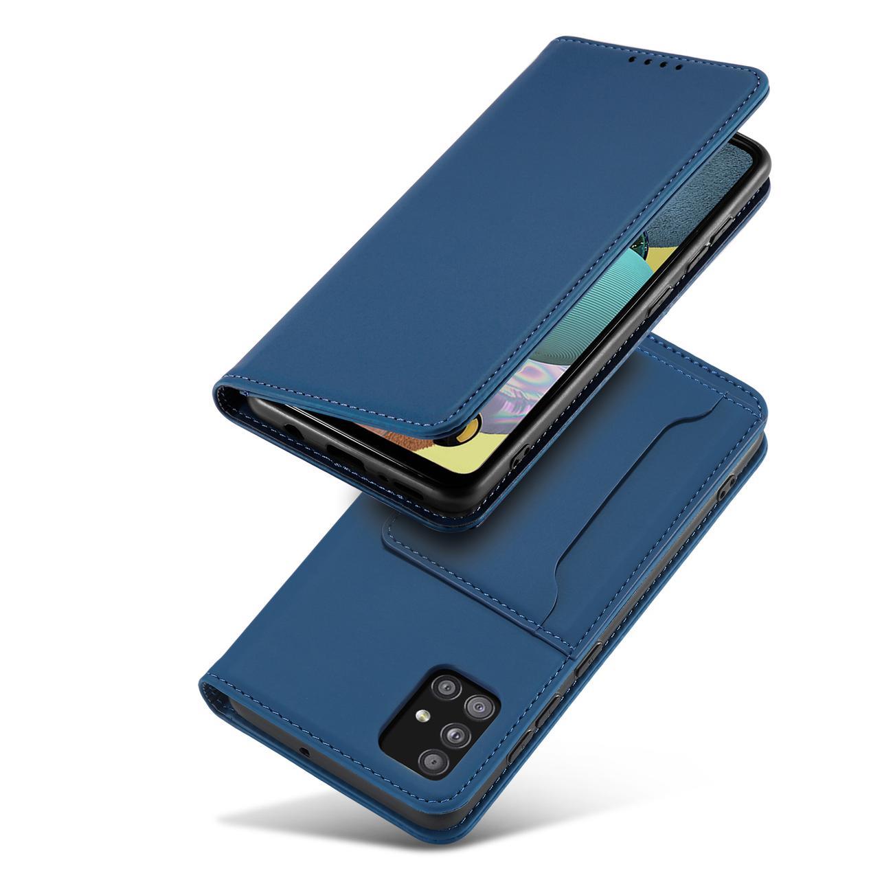 Magnetinis dėklas-piniginė Samsung Galaxy A12 5G – mėlynas -- Samsung Galaxy A12