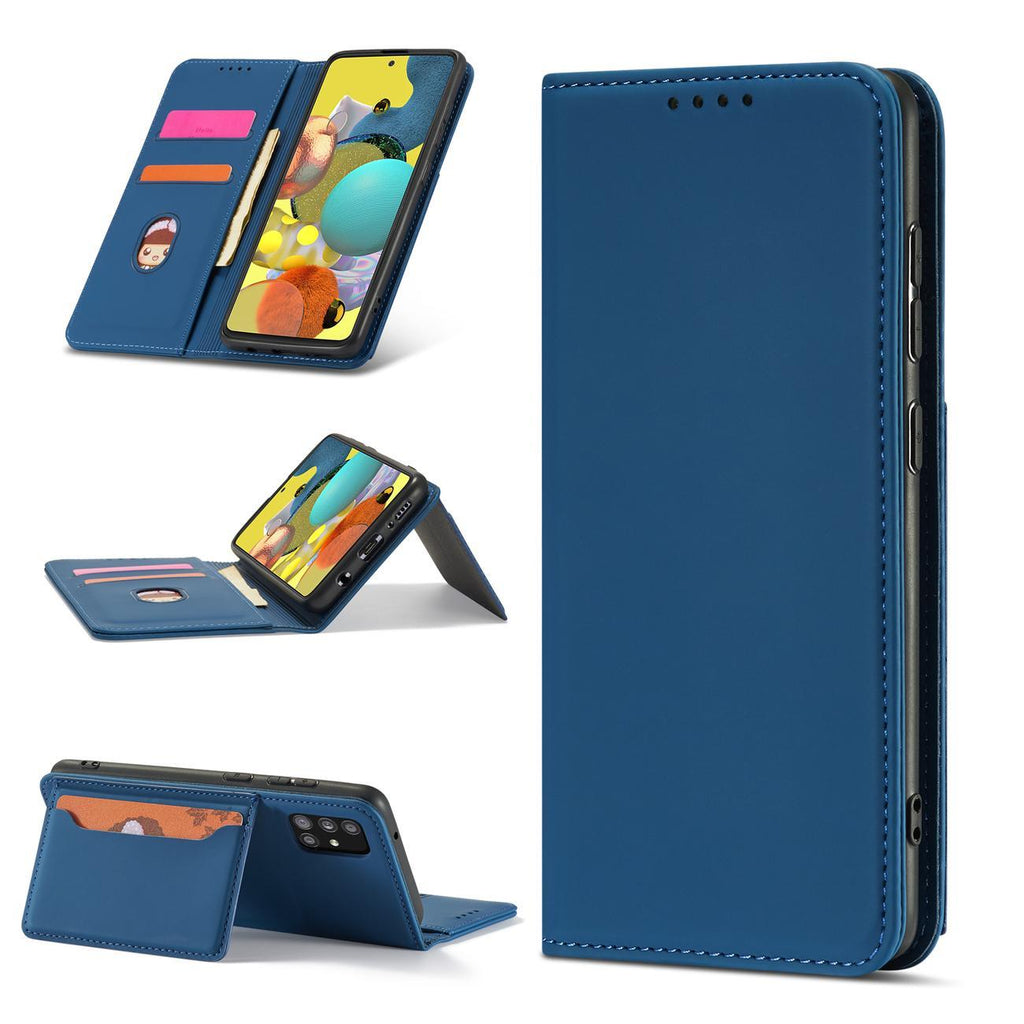 Magnetinis dėklas-piniginė Samsung Galaxy A12 5G – mėlynas -- Samsung Galaxy A12