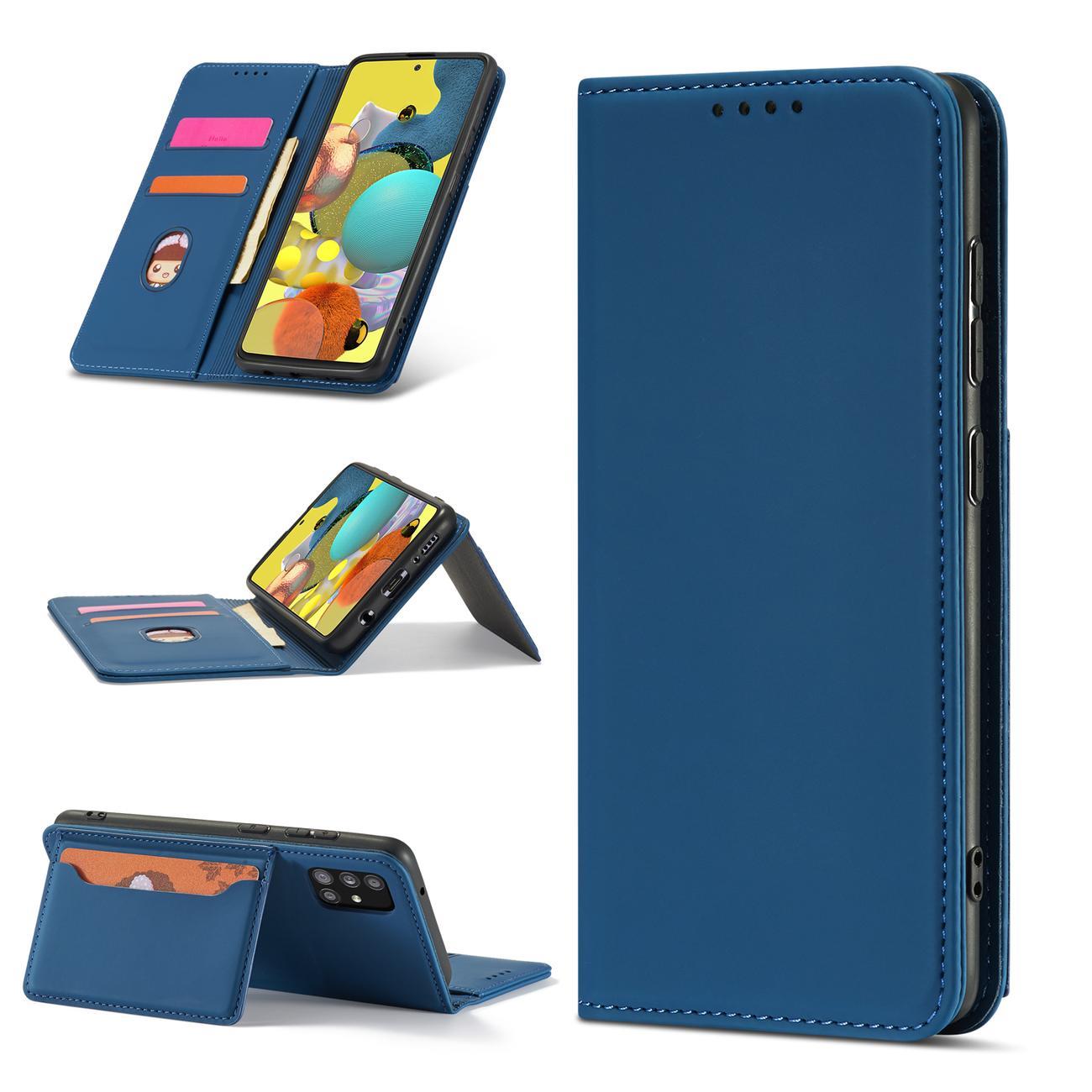 Magnetinis dėklas-piniginė Samsung Galaxy A12 5G – mėlynas -- Samsung Galaxy A12