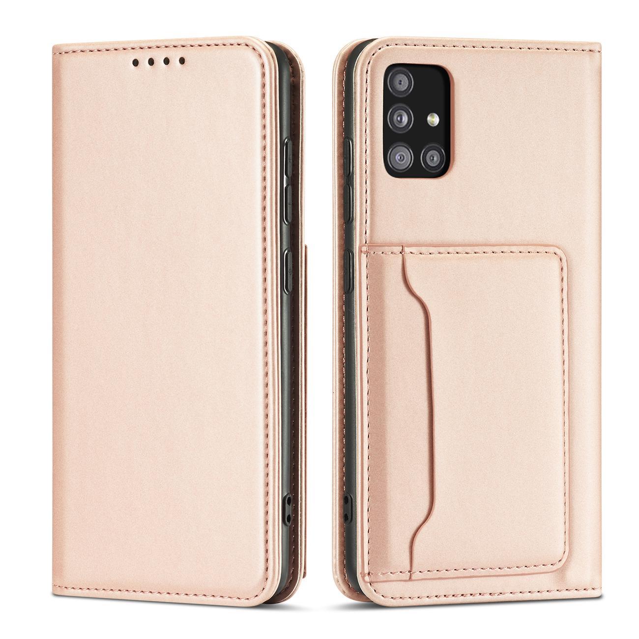 Magnetinis piniginės dėklas Samsung Galaxy A12 5G – rožinis -- Samsung Galaxy A12