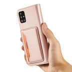 Magnetinis piniginės dėklas Samsung Galaxy A12 5G – rožinis -- Samsung Galaxy A12