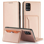 Magnetinis piniginės dėklas Samsung Galaxy A12 5G – rožinis -- Samsung Galaxy A12