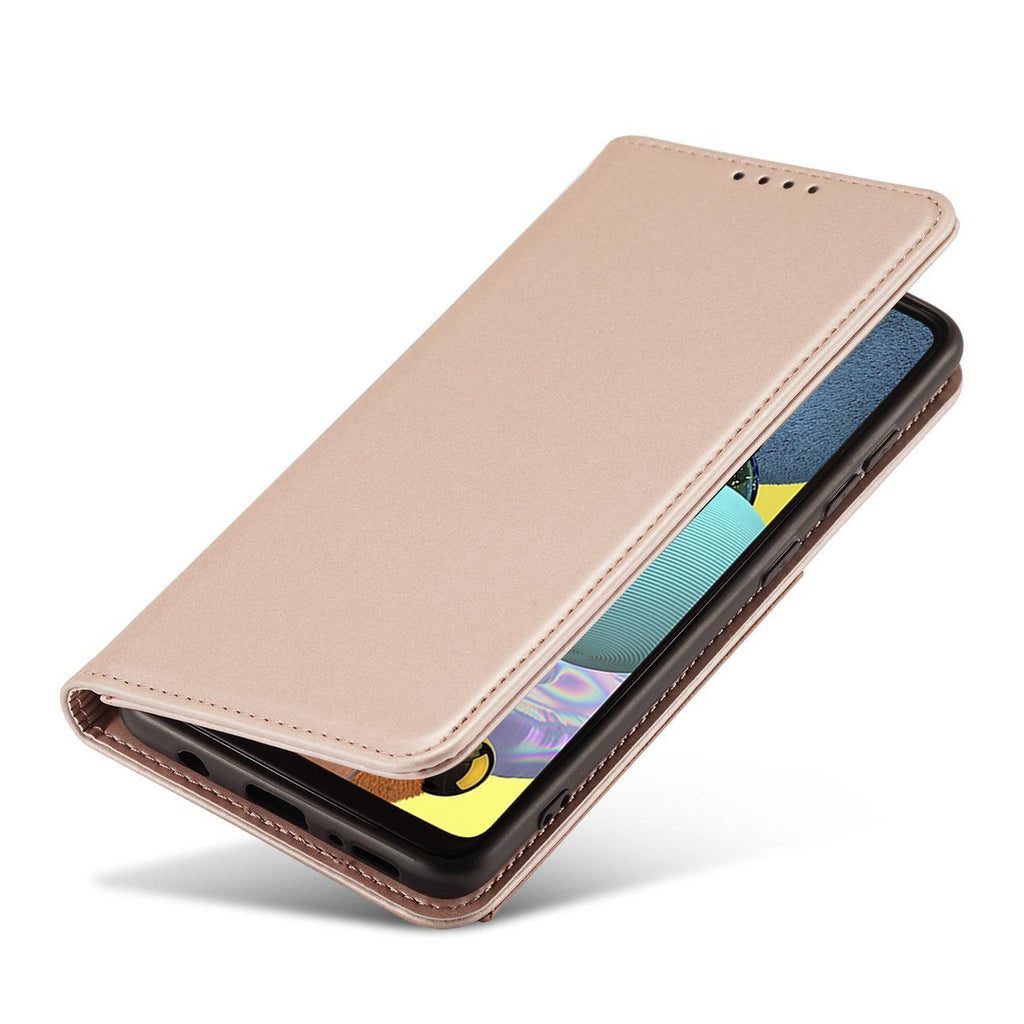 Magnetinis piniginės dėklas Samsung Galaxy A12 5G – rožinis -- Samsung Galaxy A12