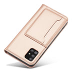 Magnetinis piniginės dėklas Samsung Galaxy A12 5G – rožinis -- Samsung Galaxy A12