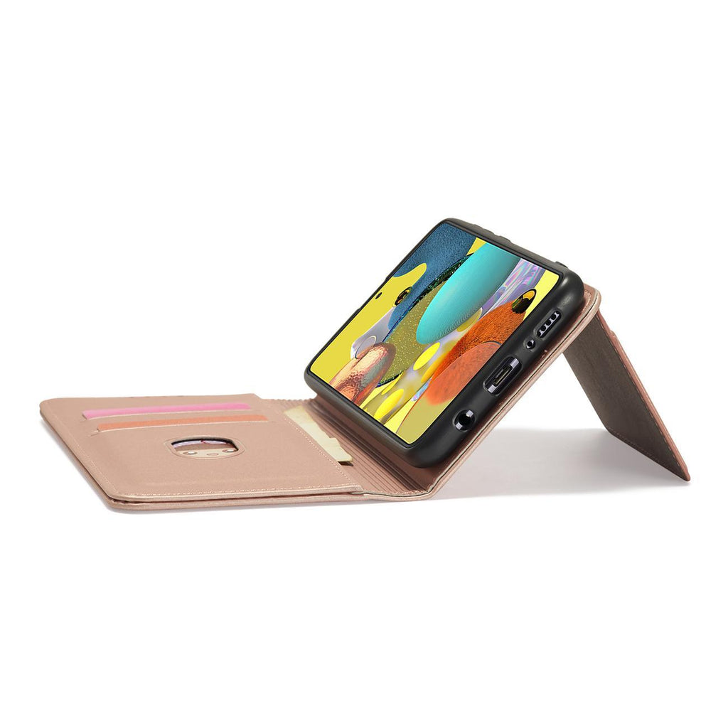 Magnetinis piniginės dėklas Samsung Galaxy A12 5G – rožinis -- Samsung Galaxy A12