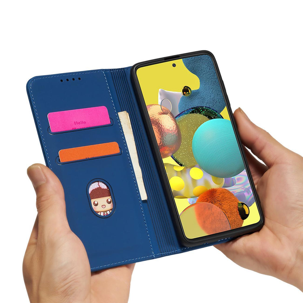 Magnet Card Case dėklas Samsung Galaxy A13 5G – mėlynas -- Samsung Galaxy A13