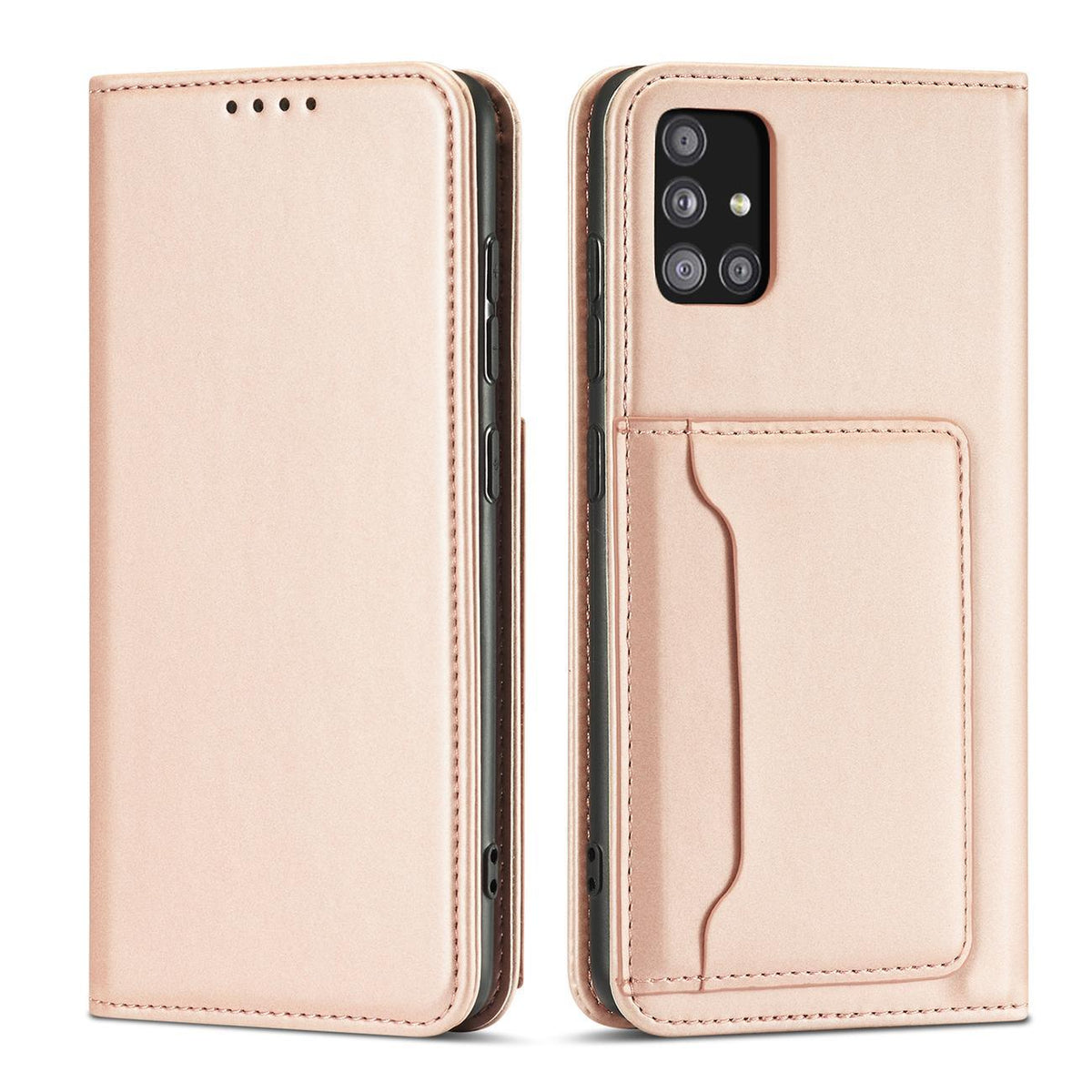 Magnet Card Case dėklas Samsung Galaxy A13 5G – rožinis -- Samsung Galaxy A13