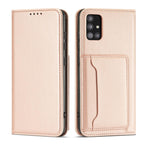 Magnet Card Case dėklas Samsung Galaxy A13 5G – rožinis -- Samsung Galaxy A13