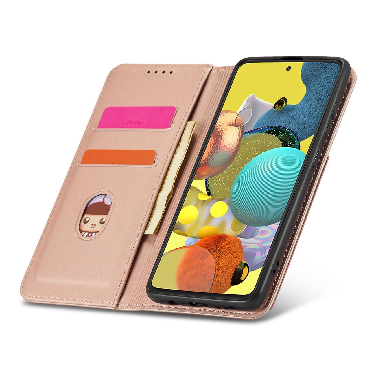 Magnet Card Case dėklas Samsung Galaxy A13 5G – rožinis -- Samsung Galaxy A13
