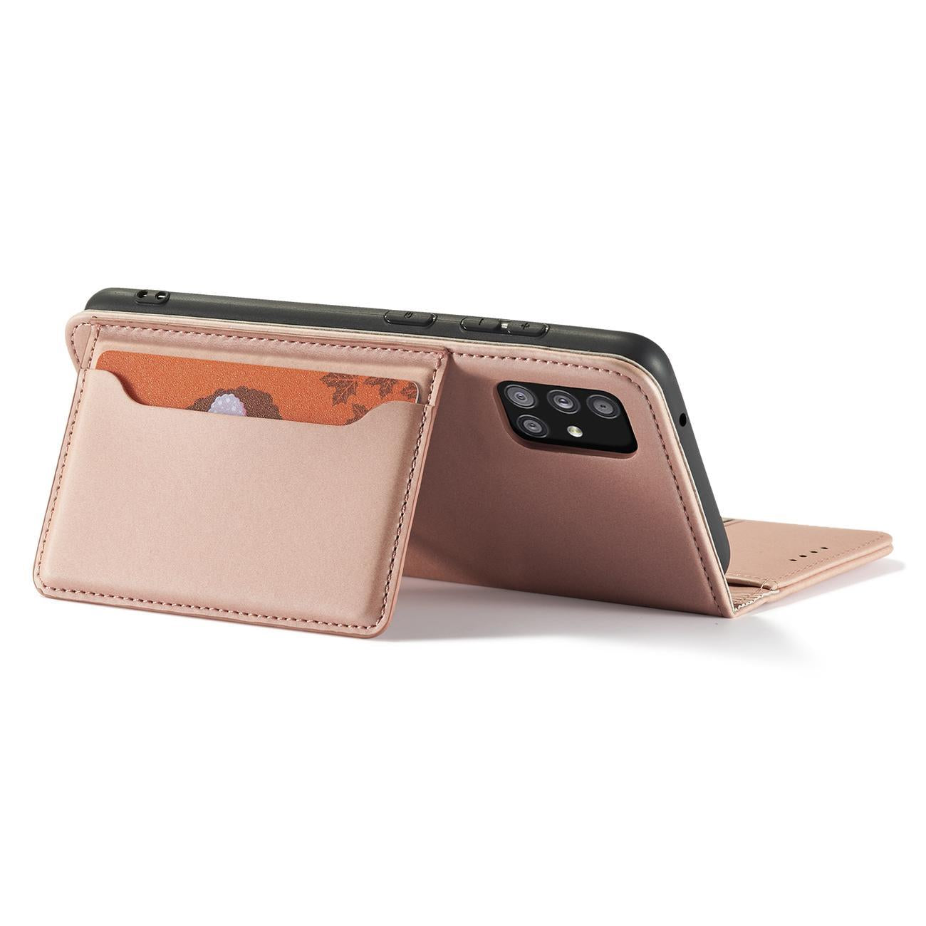 Magnet Card Case dėklas Samsung Galaxy A13 5G – rožinis -- Samsung Galaxy A13