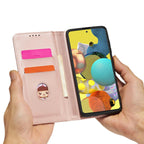 Magnet Card Case dėklas Samsung Galaxy A13 5G – rožinis -- Samsung Galaxy A13
