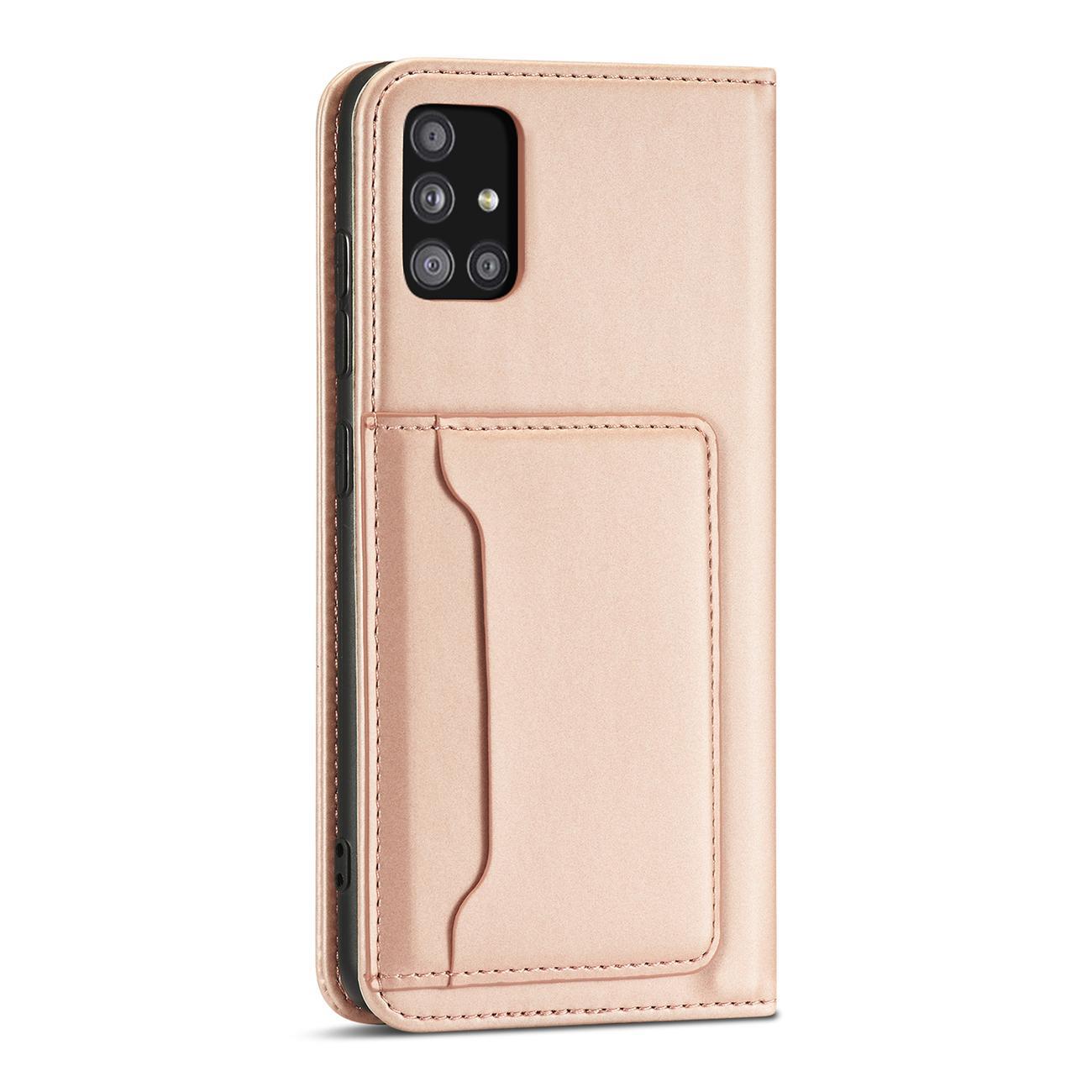 Magnet Card Case dėklas Samsung Galaxy A13 5G – rožinis -- Samsung Galaxy A13