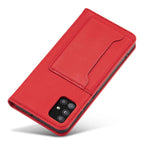 Magnet Card Case dėklas Samsung Galaxy A13 5G – raudonas -- Samsung Galaxy A13