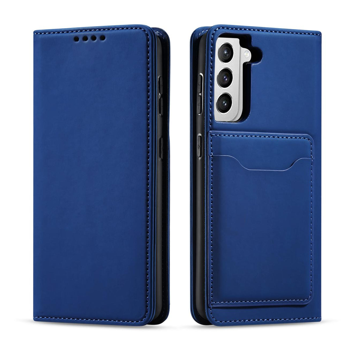 Magnet Card Case dėklas Samsung Galaxy S22+ – mėlynas -- Samsung Galaxy S22+