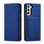 Magnet Card Case dėklas Samsung Galaxy S22+ – mėlynas -- Samsung Galaxy S22+
