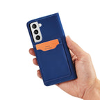 Magnet Card Case dėklas Samsung Galaxy S22+ – mėlynas -- Samsung Galaxy S22+