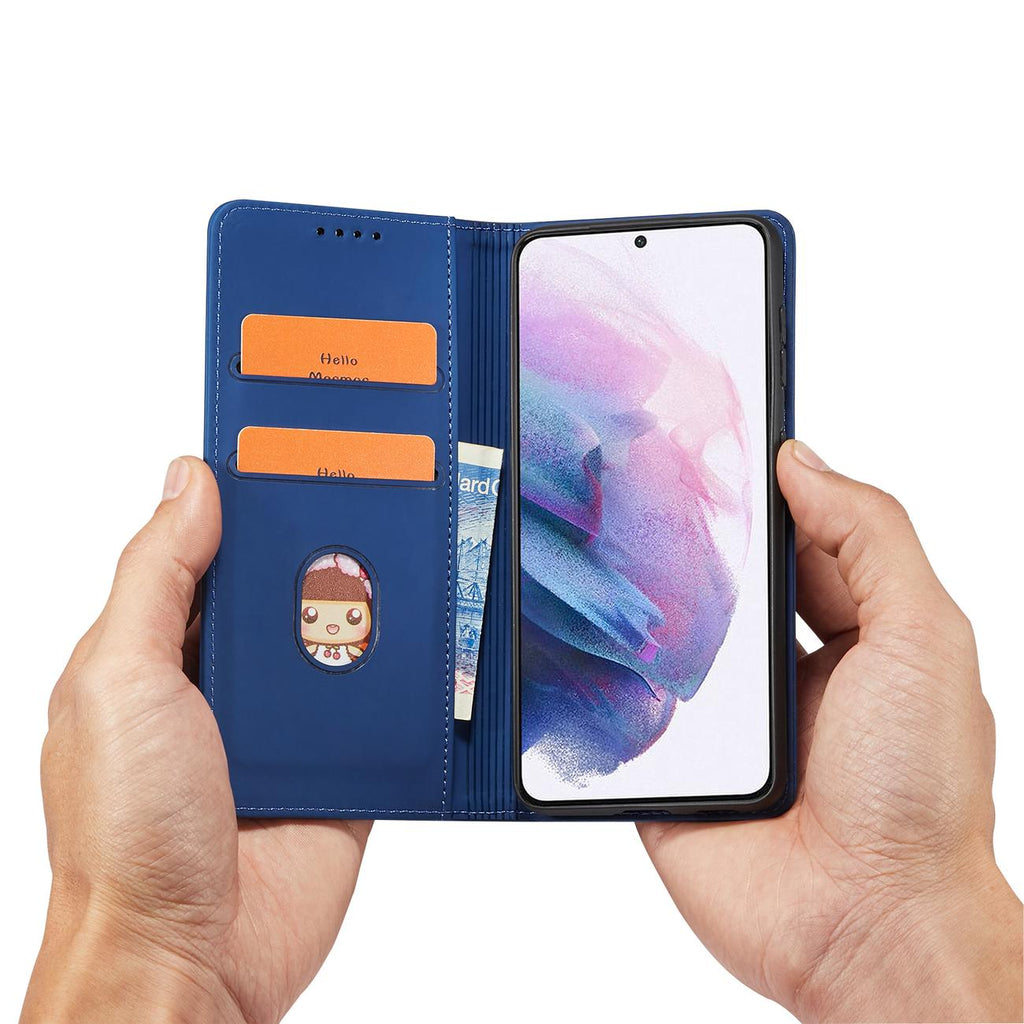 Magnet Card Case dėklas Samsung Galaxy S22+ – mėlynas -- Samsung Galaxy S22+