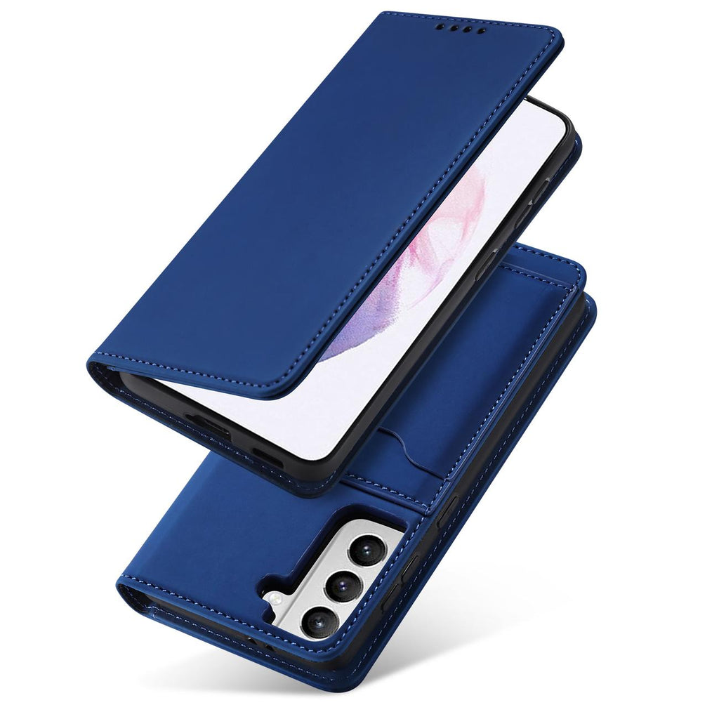 Magnet Card Case dėklas Samsung Galaxy S22+ – mėlynas -- Samsung Galaxy S22+