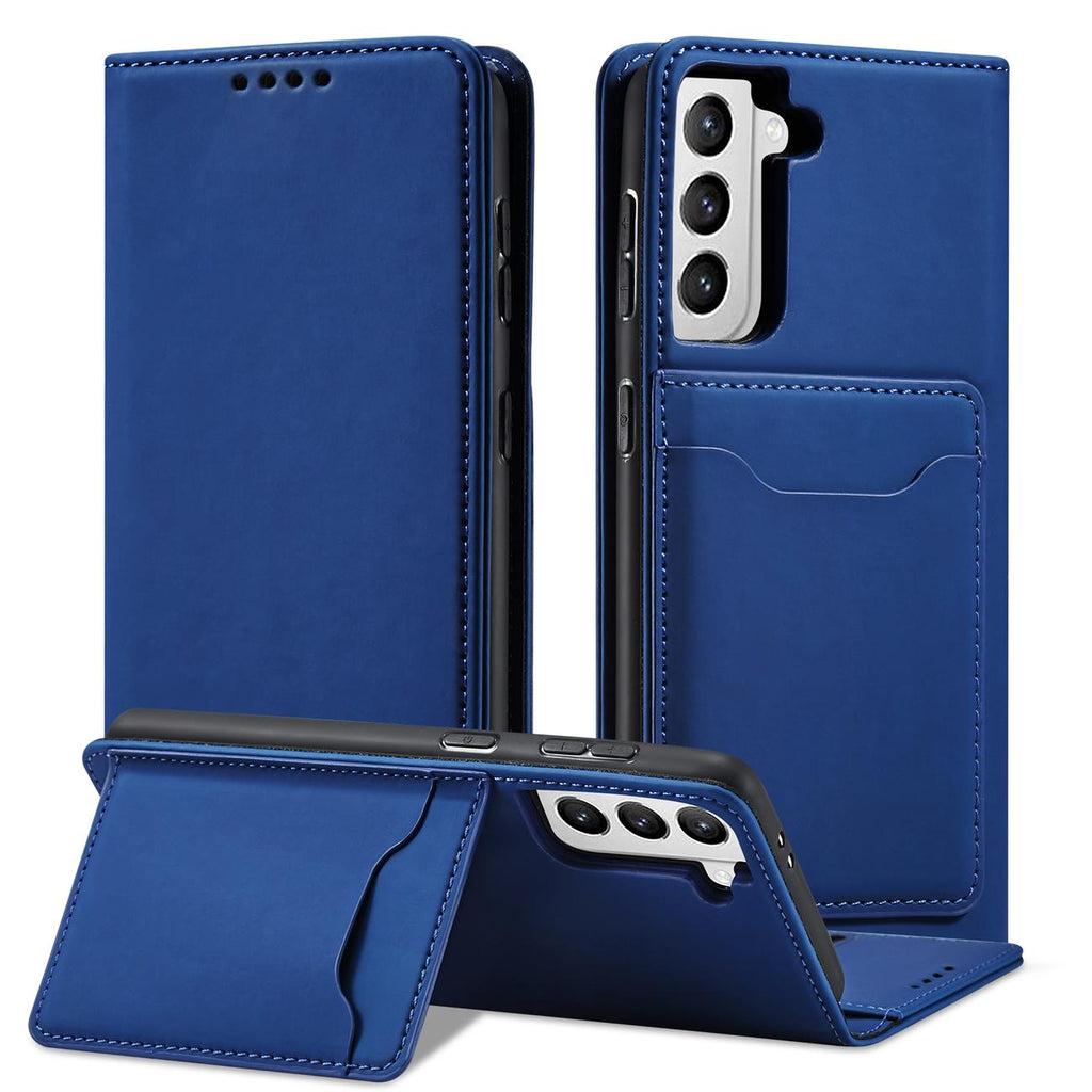 Magnet Card Case dėklas Samsung Galaxy S22+ – mėlynas -- Samsung Galaxy S22+