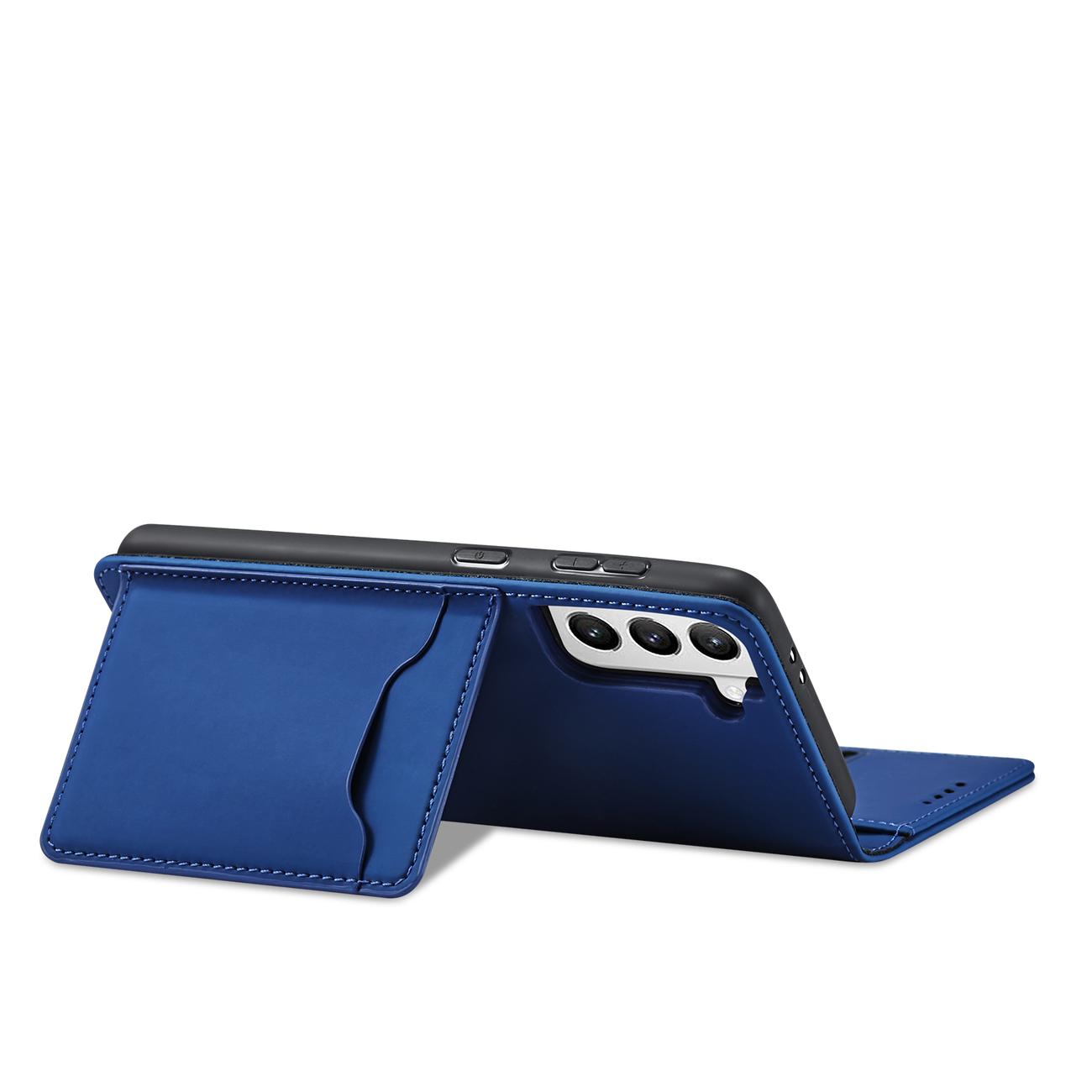 Magnet Card Case dėklas Samsung Galaxy S22+ – mėlynas -- Samsung Galaxy S22+