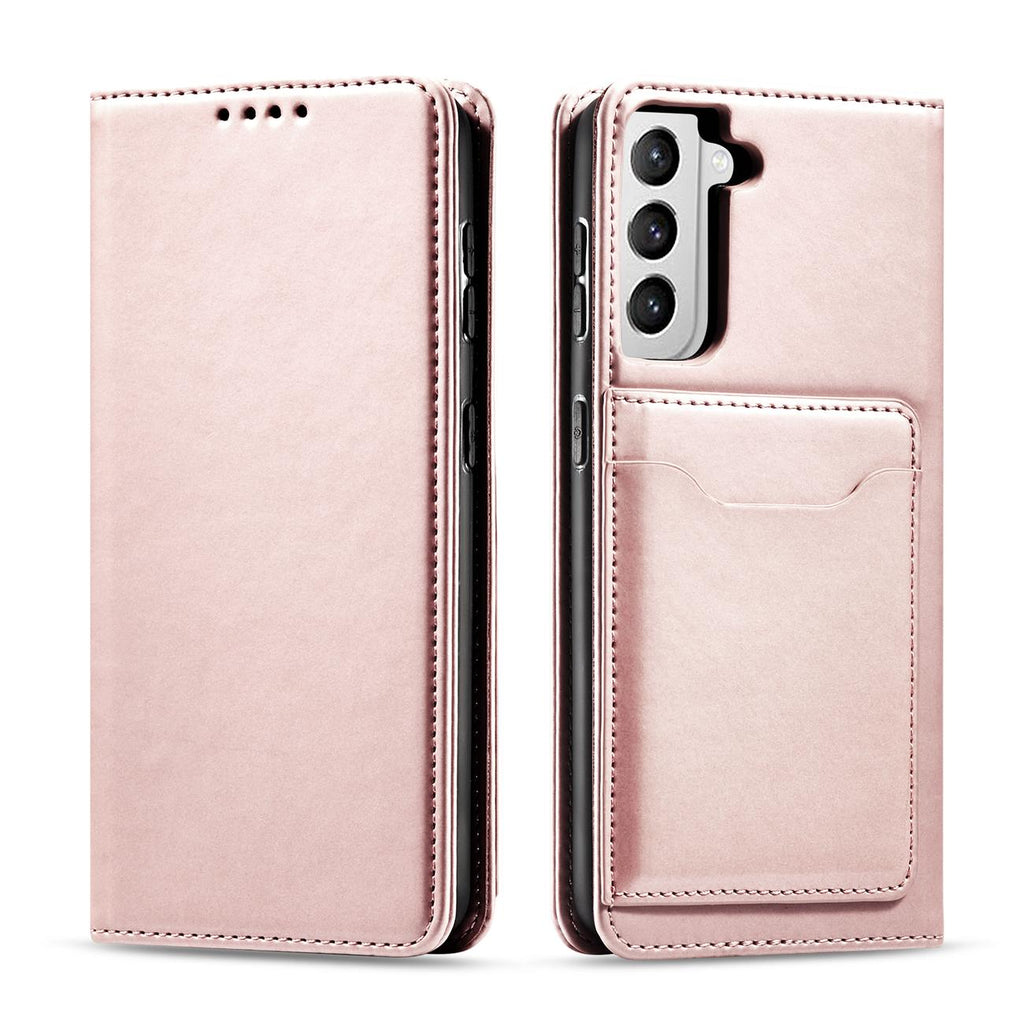 Magnet Card Case dėklas Samsung Galaxy S22+ – rožinis -- Samsung Galaxy S22+