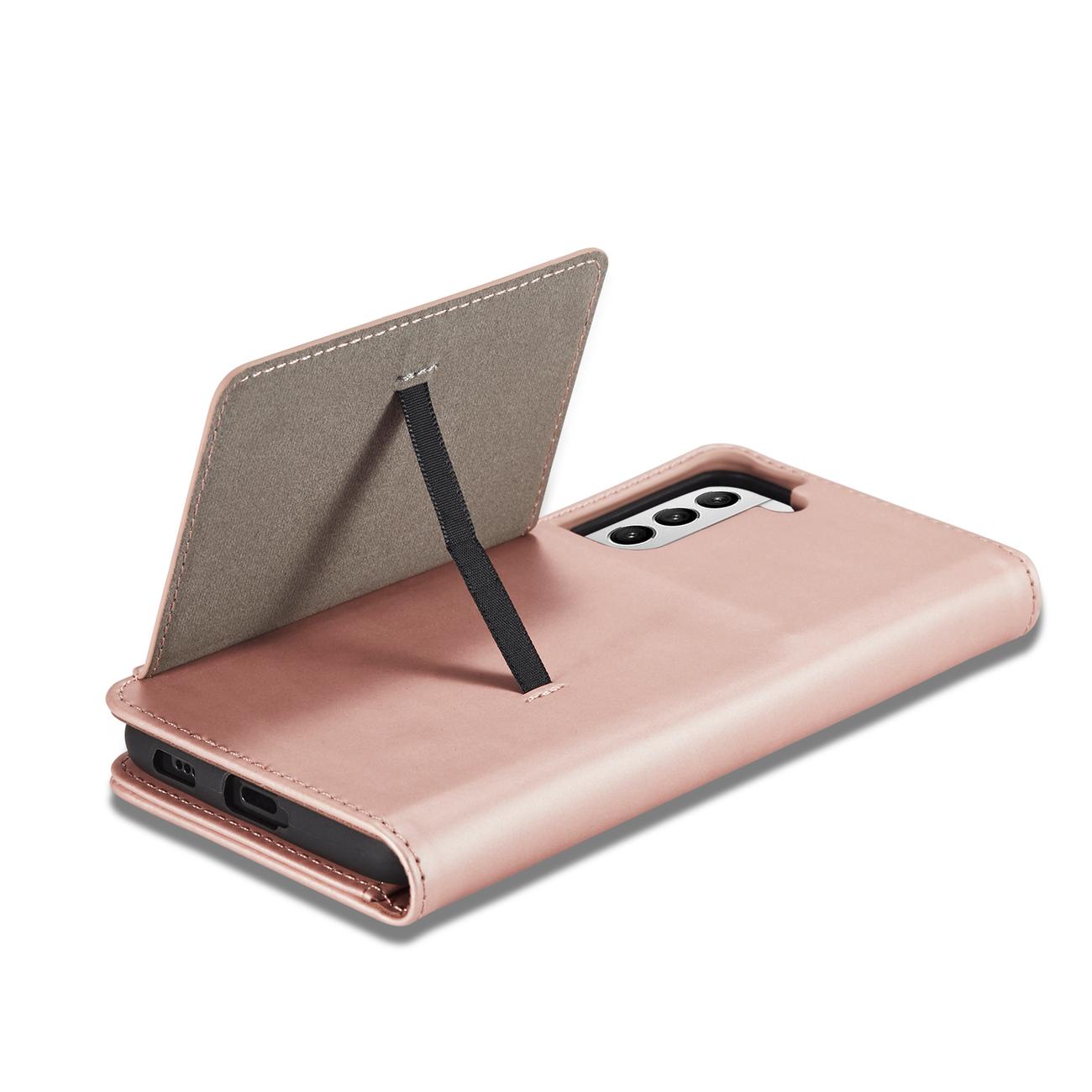 Magnet Card Case dėklas Samsung Galaxy S22+ – rožinis -- Samsung Galaxy S22+