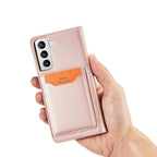 Magnet Card Case dėklas Samsung Galaxy S22+ – rožinis -- Samsung Galaxy S22+