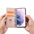 Magnet Card Case dėklas Samsung Galaxy S22+ – rožinis -- Samsung Galaxy S22+