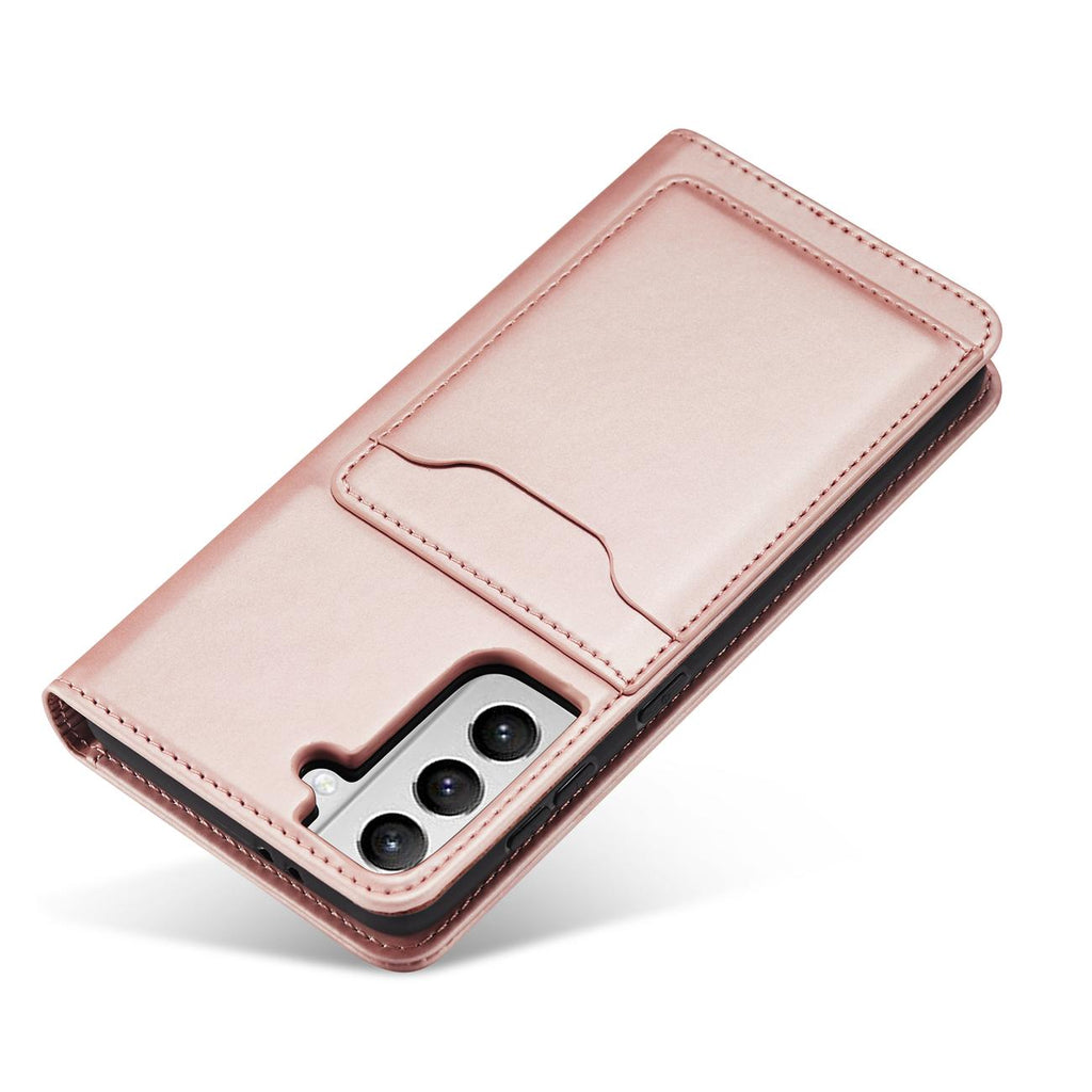 Magnet Card Case dėklas Samsung Galaxy S22+ – rožinis -- Samsung Galaxy S22+