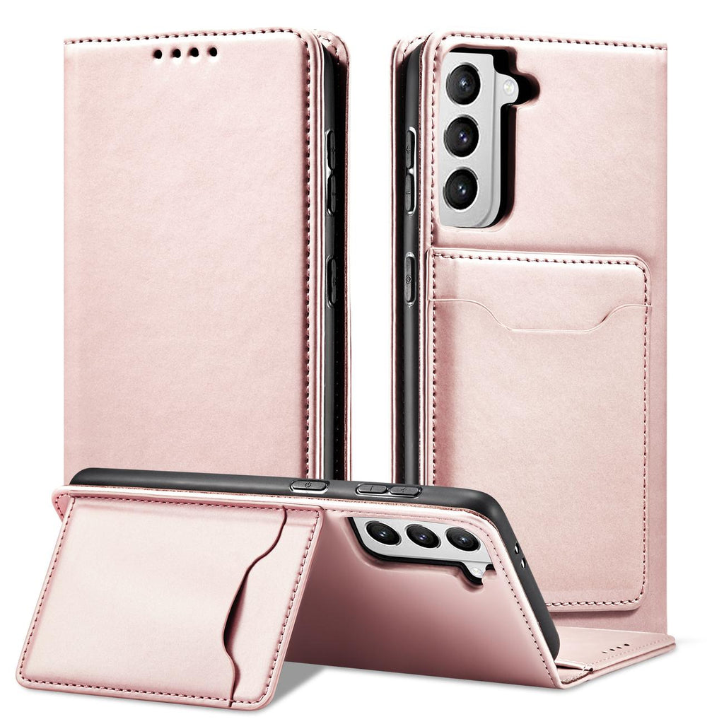 Magnet Card Case dėklas Samsung Galaxy S22+ – rožinis -- Samsung Galaxy S22+