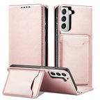 Magnet Card Case dėklas Samsung Galaxy S22+ – rožinis -- Samsung Galaxy S22+