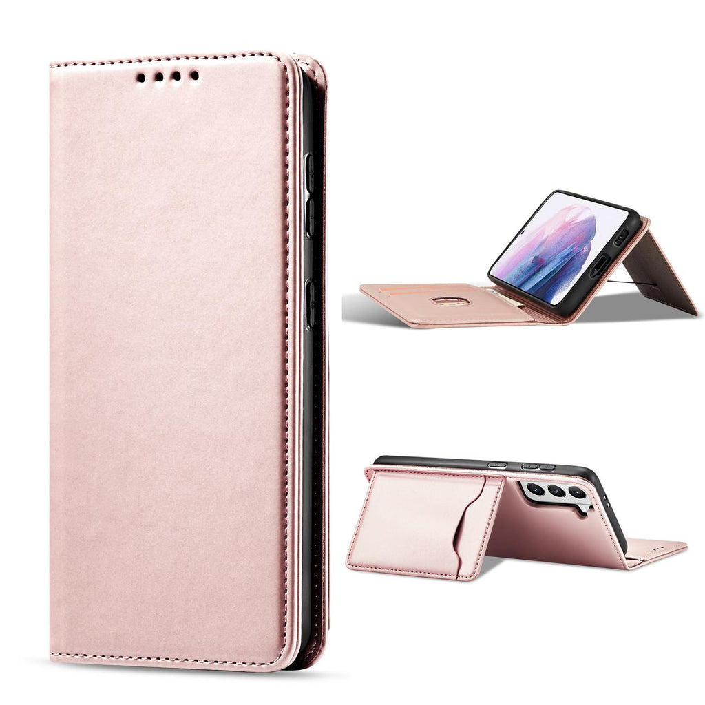 Magnet Card Case dėklas Samsung Galaxy S22+ – rožinis -- Samsung Galaxy S22+