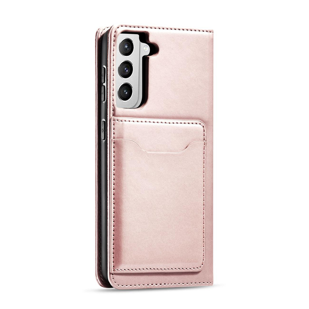 Magnet Card Case dėklas Samsung Galaxy S22+ – rožinis -- Samsung Galaxy S22+