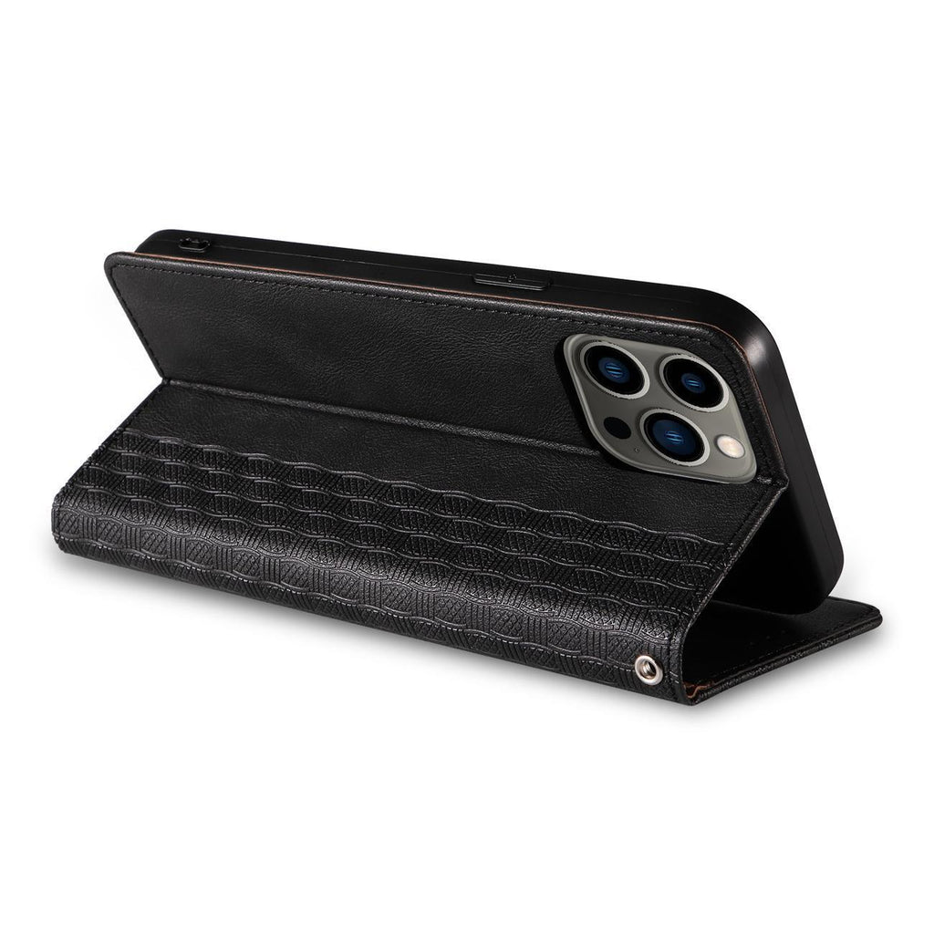 Magnetinis piniginės dėklas iPhone 13 Pro Max – juodas