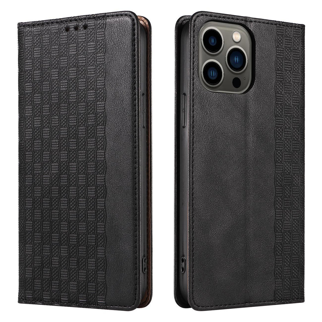 Magnetinis piniginės dėklas iPhone 13 Pro Max – juodas