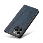 Magnet Strap dėklas-piniginė iPhone 13 Pro Max – mėlynas